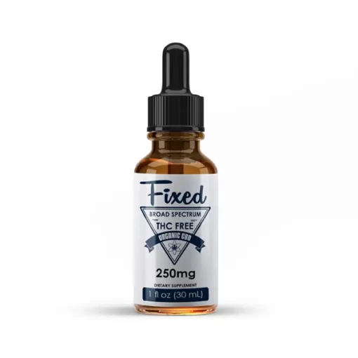 Fixed Wellness USDA Certified Organic THC-Free CBD Oil bottle